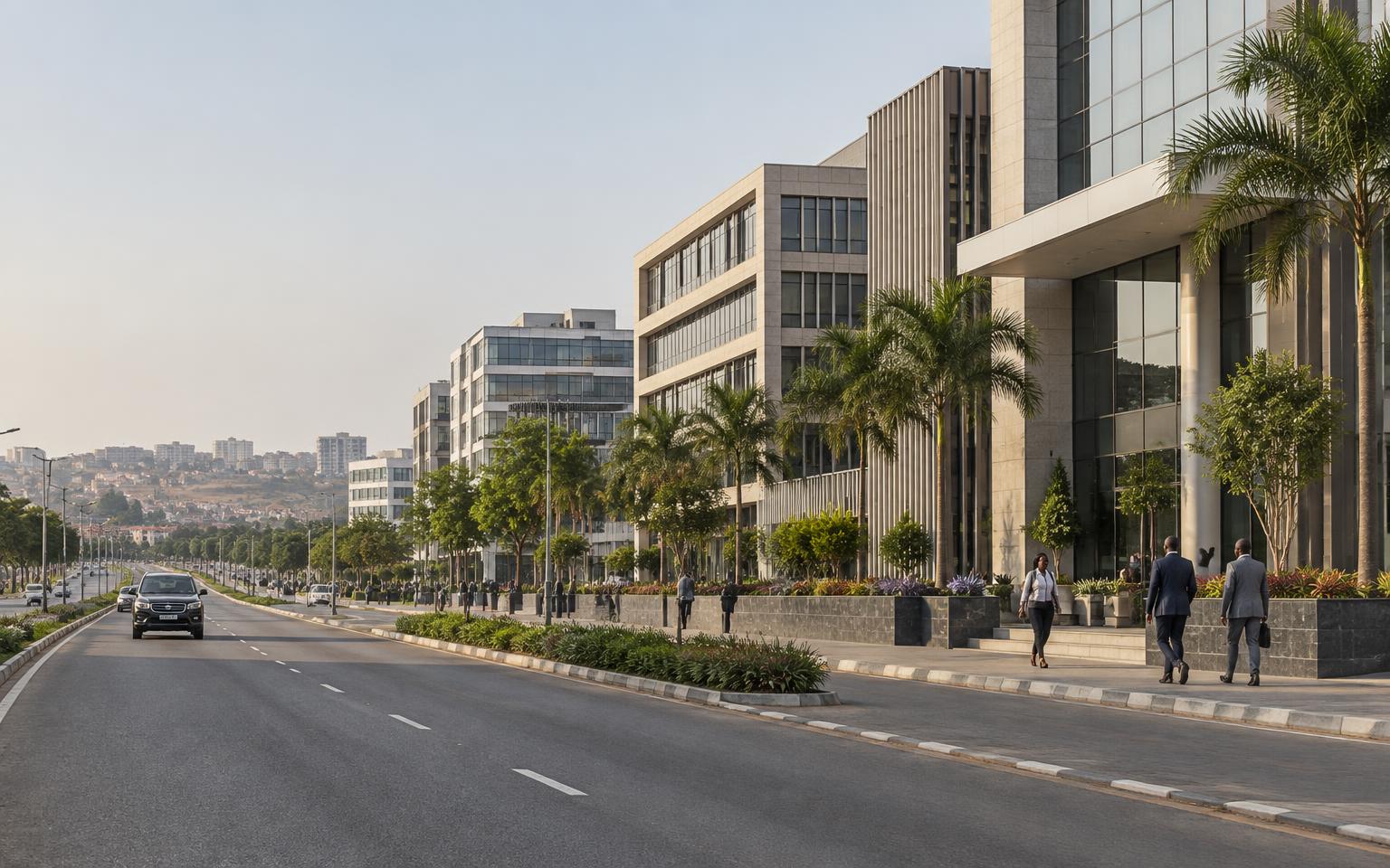 Contemporary business environment in Talatona, Luanda